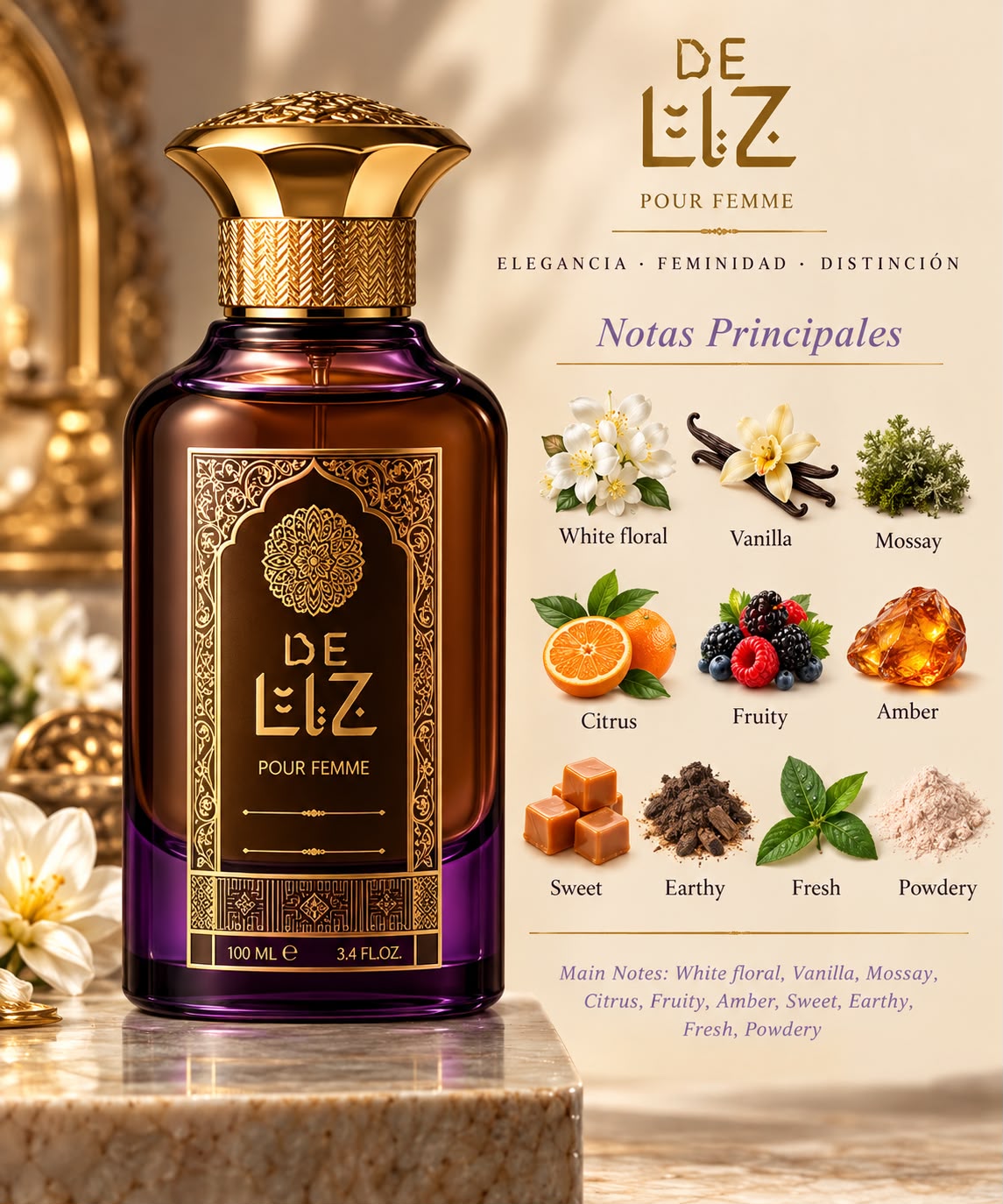 ELYSEUS DE LIZ EXTRAIT DE PARFUM WOMEN 3.4OZ