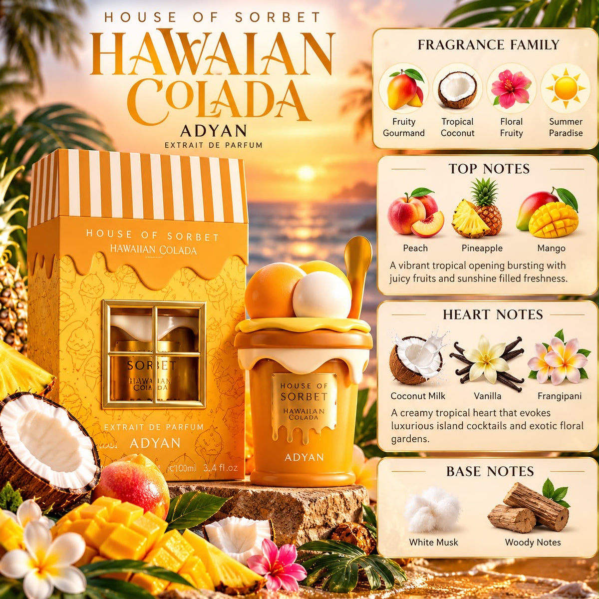 ADYAN House of Sorbet Hawaiian Colada