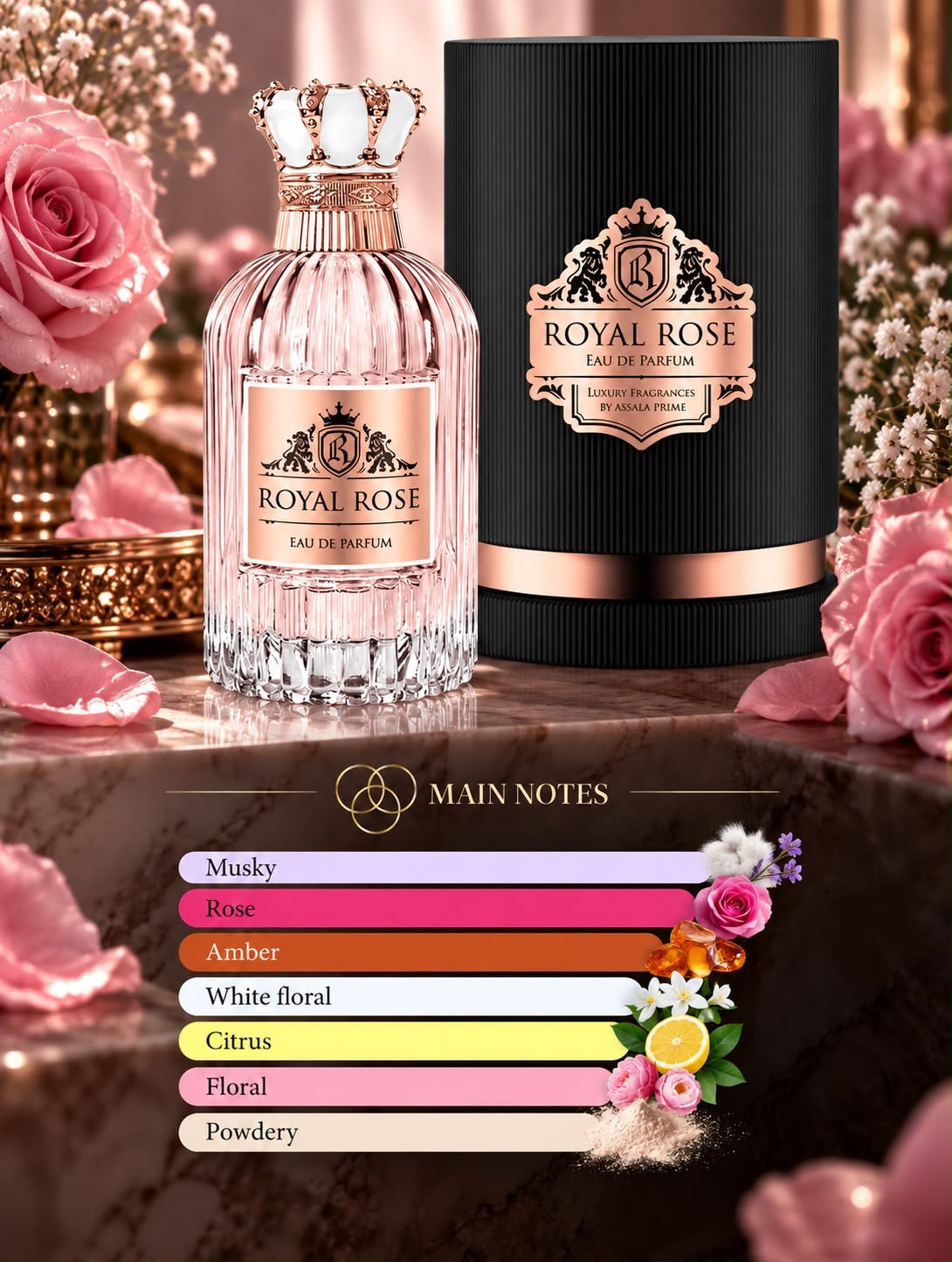 Assala Royal Rose 3.4 EDP Unisex
