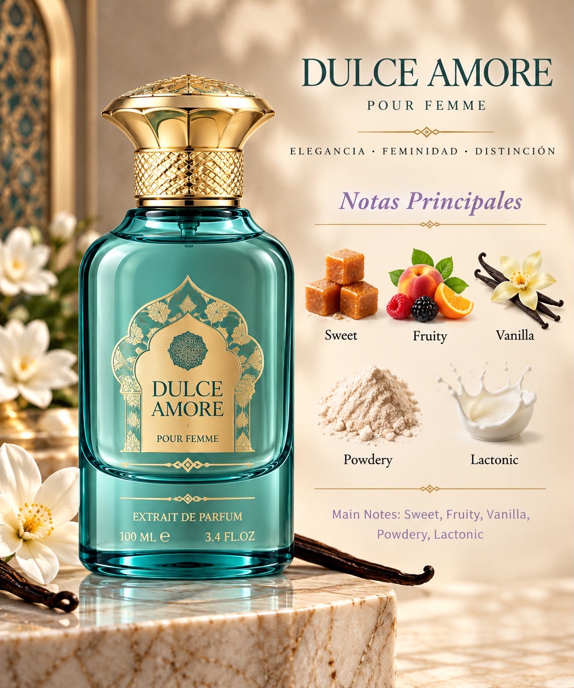 ELYSEUS DULCE AMORE EXTRAIT DE PARFUM WOMEN 3.4OZ
