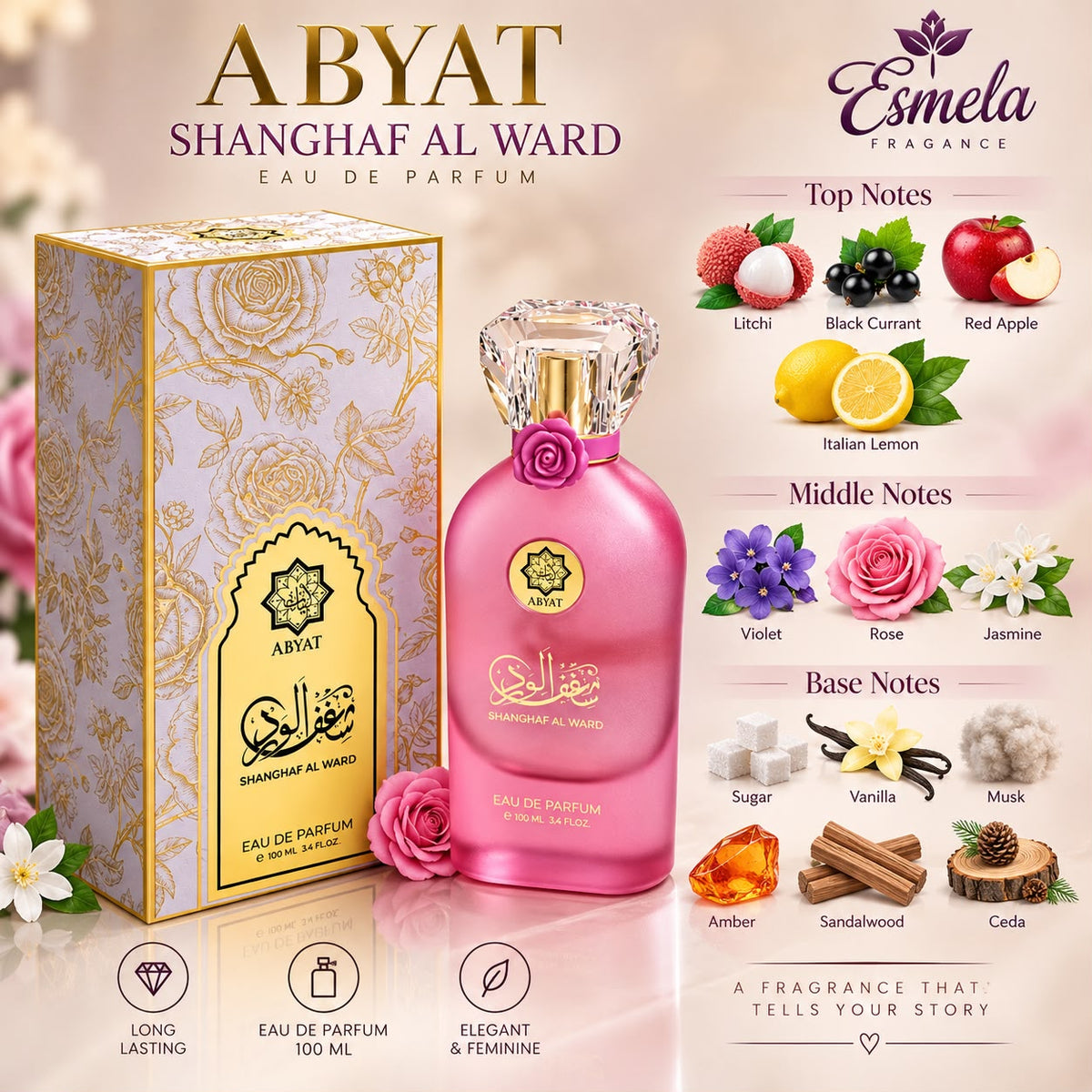 ABYAT SHANGAF AL WARD WOMEN EDP 100ML
