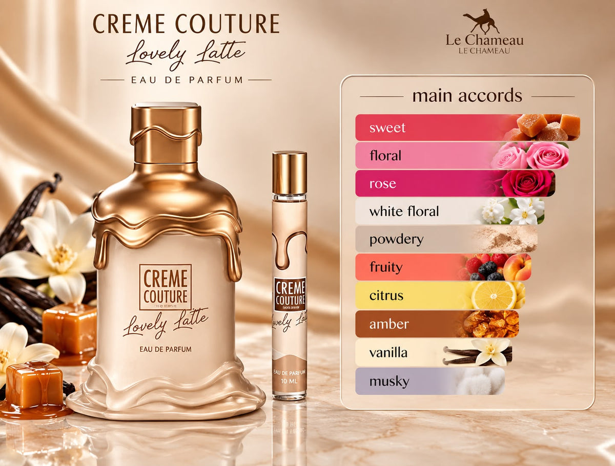 LE CHAMEAU CREME COUTURE LOVELY LATTE WOMEN GOURMAND EDP 100ML+10ML
