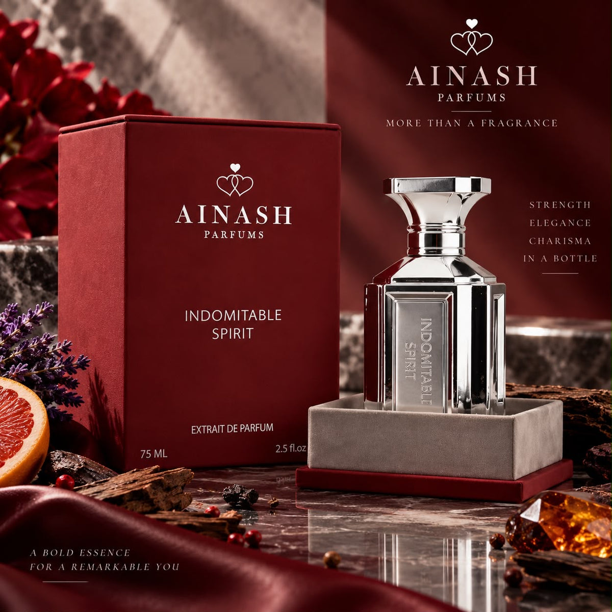 AINASH INDOMITABLE SPIRIT EXTRAIT DE PARFUM 2.5oz